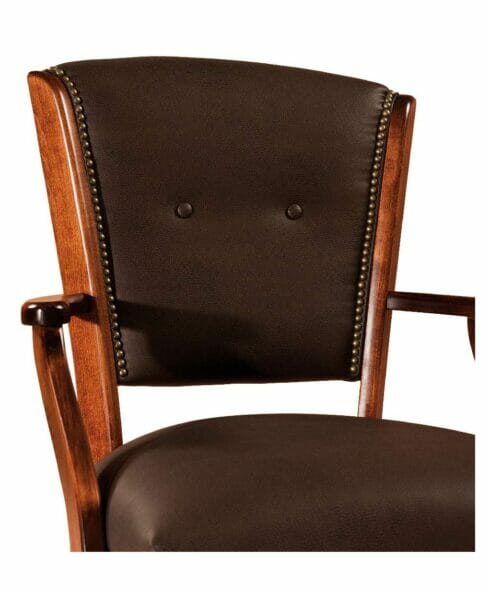 Office desk chair with nail heads on back