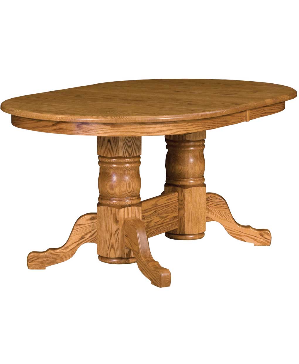 Traditional Double Pedestal Dining Table Amish Direct Furniture