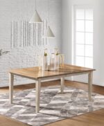 This solid wood Denver Leg Table features a simple, clean-lined design with tapered legs for a modern dining space.