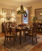 Amish Laurie Leg Table with Winnfield Chairs [Brown Maple with a Sandstone finish]