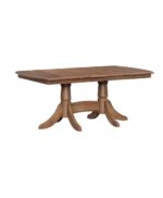 Amish made Baytown Double Pedestal Table [Brown Maple with an Almond finish]