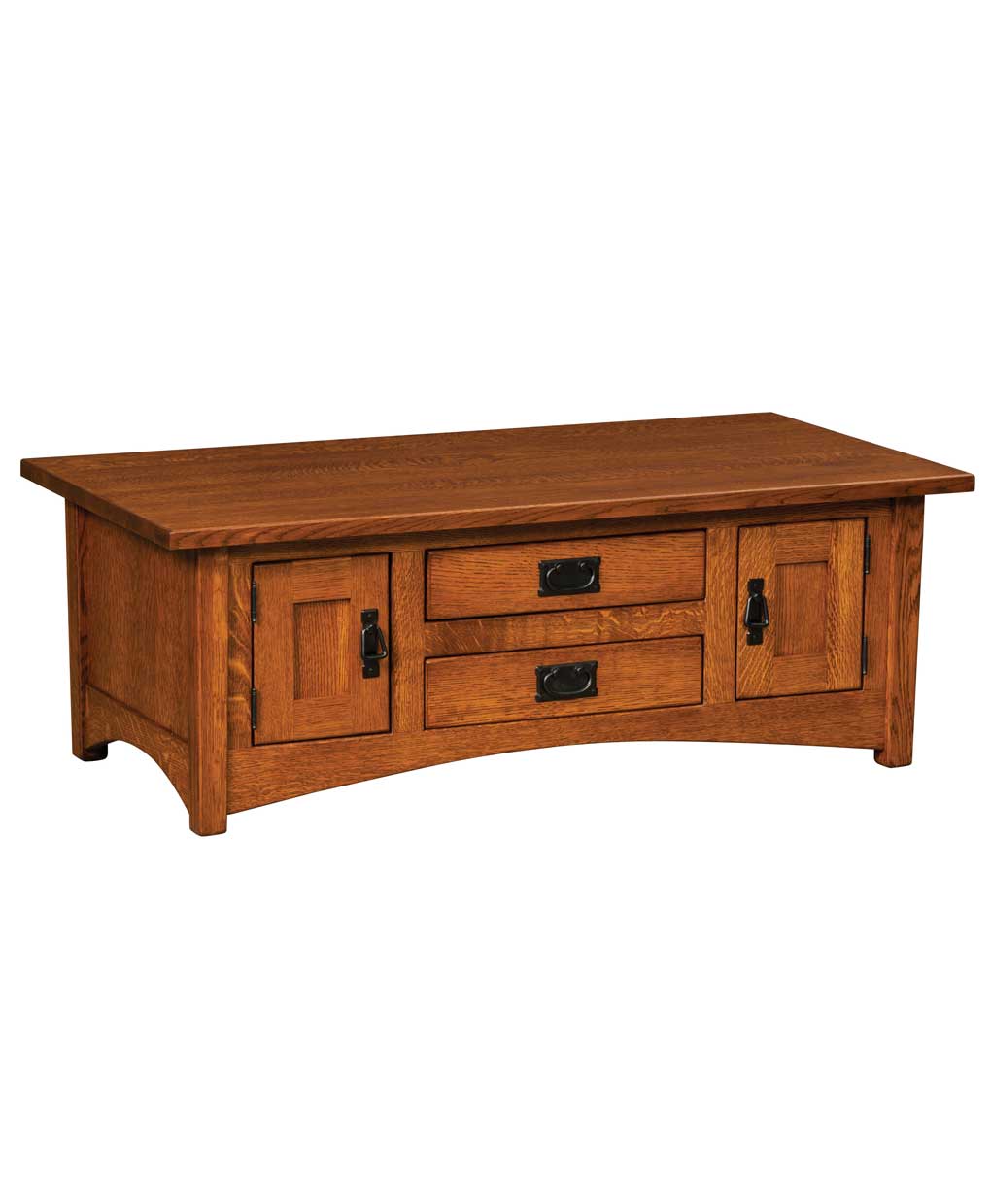 Arts And Crafts Enclosed Coffee Table Amish Direct Furniture