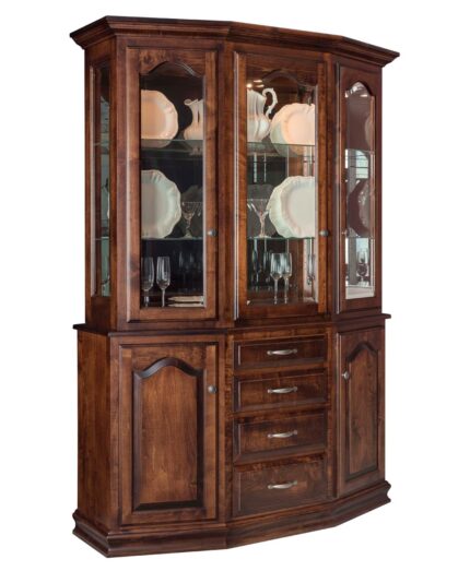 Cantilever Amish 54" wide Hutch [3 Door]