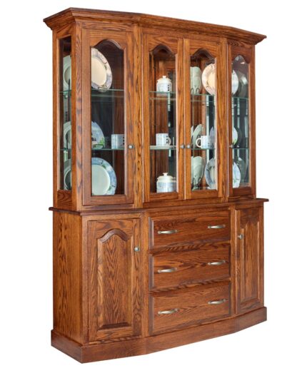 Cantilever Amish 58" wide Hutch [Flat Base]