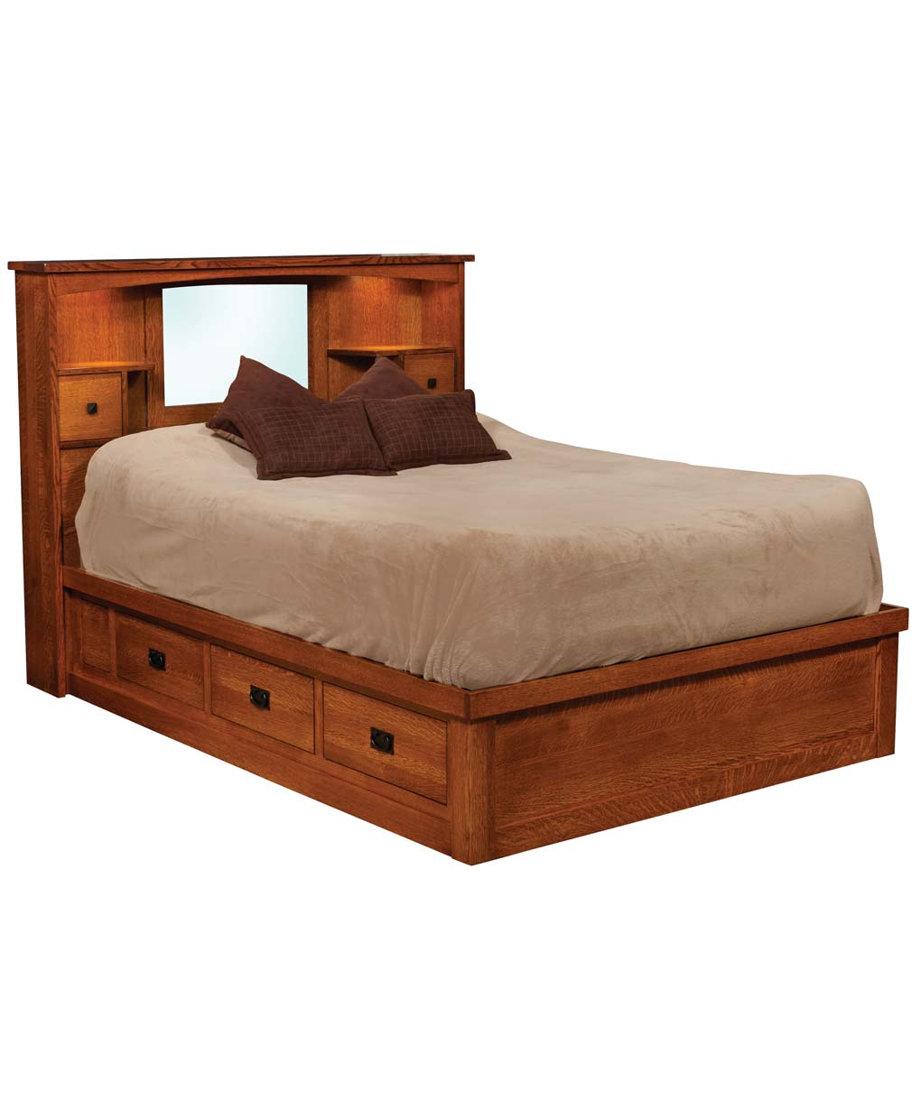 Captains Mission Bed Amish Direct, Mission Style California King Bed Frame