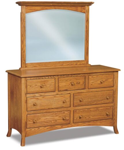 Amish Carlisle 7 Drawer Dresser with optional mirror (JRC-048)