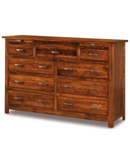 Flush Mission 9 Drawer Dresser with Arched Drawer