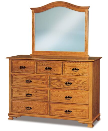 Hoosier Heritage 9 Drawer Dresser with optional mirror (JRH-033)