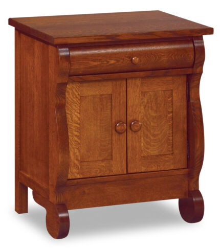 Old Classic Sleigh 1 Drawer 2 Door Nightstand
