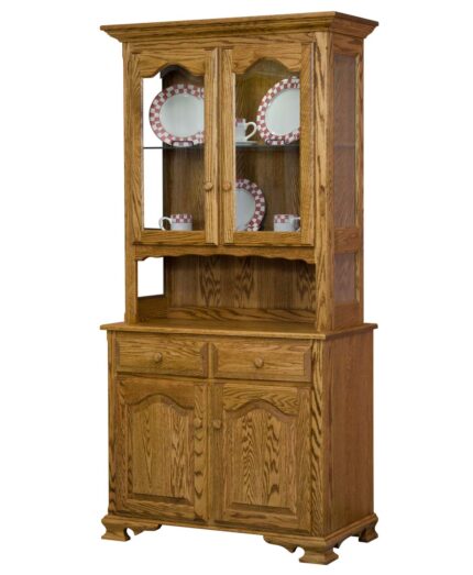 LaGrange 2 Door Hutch [Open Deck, Oak | Medium Walnut]