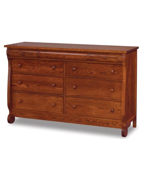Old Classic Sleigh 9 Drawer Mule Dresser (#69)