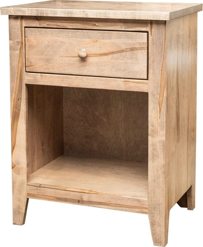 Ridgecrest Flush Mission 1 Drawer Open Nightstand [Shown in Wormy Maple]