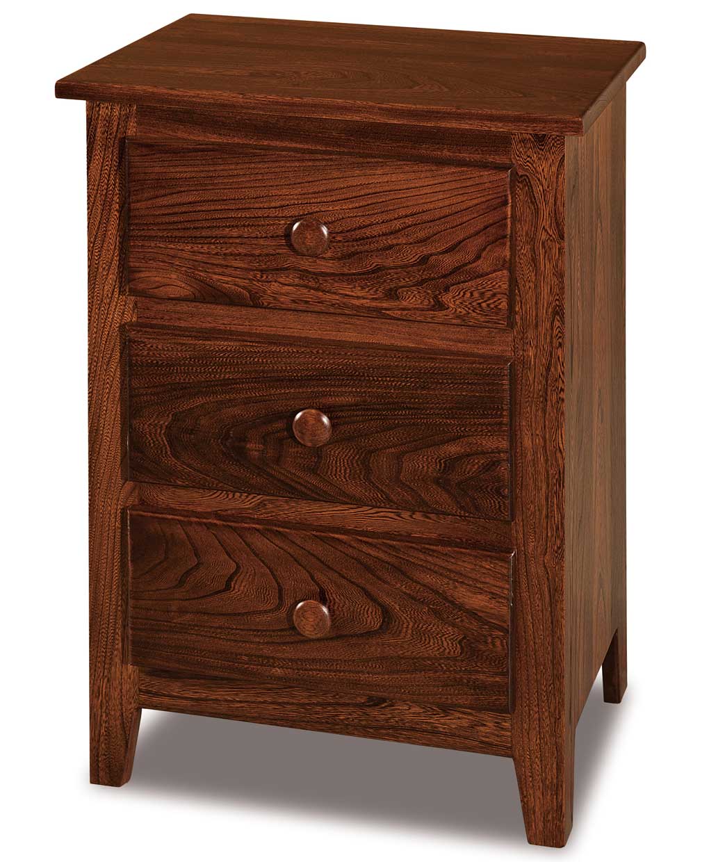 Shaker Narrow 3 Drawer Nightstand Amish Direct Furniture