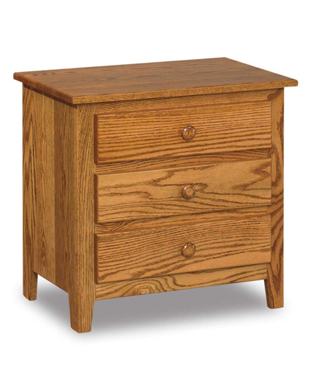 Shaker Wide 3 Drawer Nightstand Amish Direct Furniture