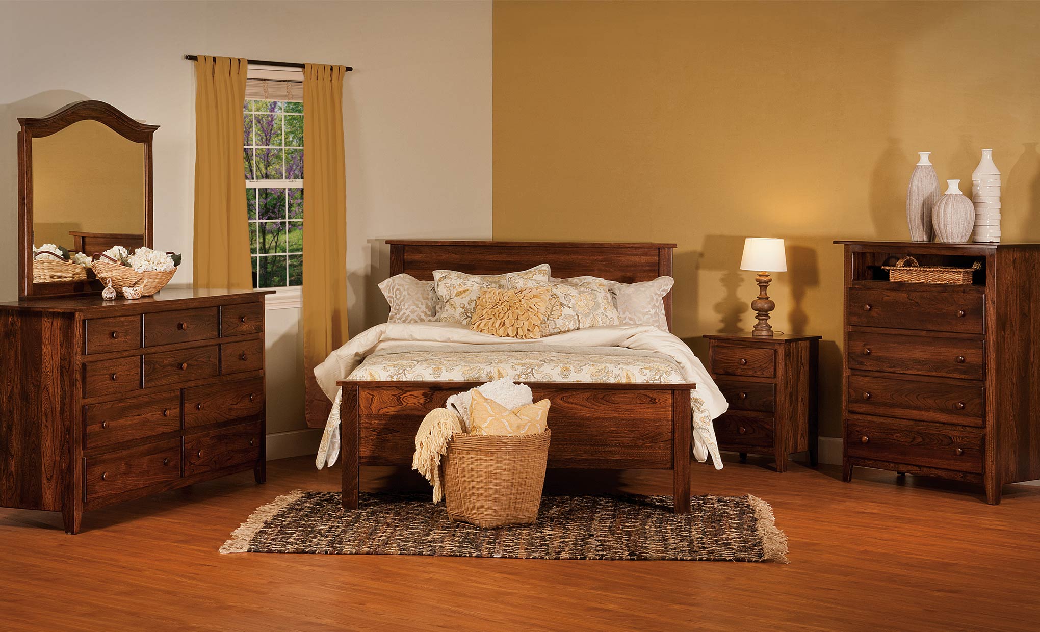 Maple Road Antique Amish King Bedroom Set