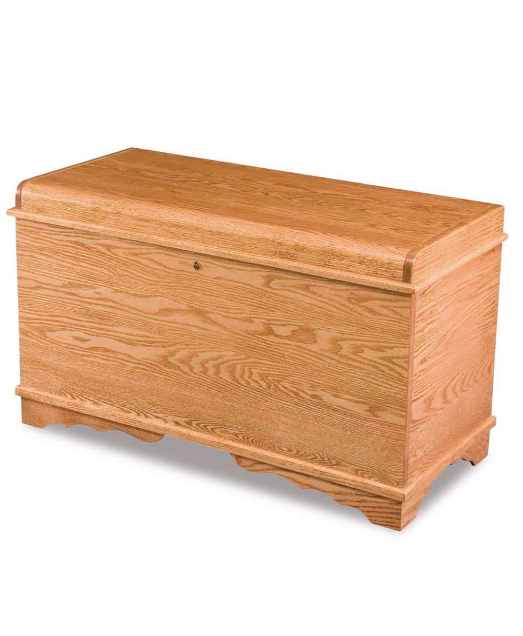 Cedar hope chest cherry online finish wood storage trunk