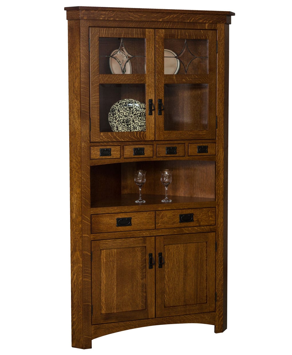 Cape Cod Corner Curio Cabinet Amish Direct Furniture