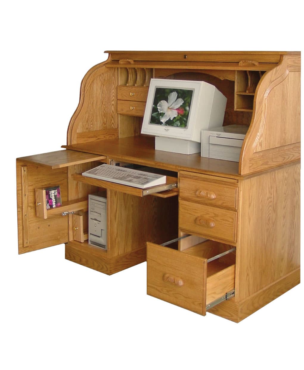 Computer Rolltop Desk Amish Direct Furniture