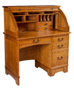 Single Pedestal Noble Mission Rolltop Desk - Image 2