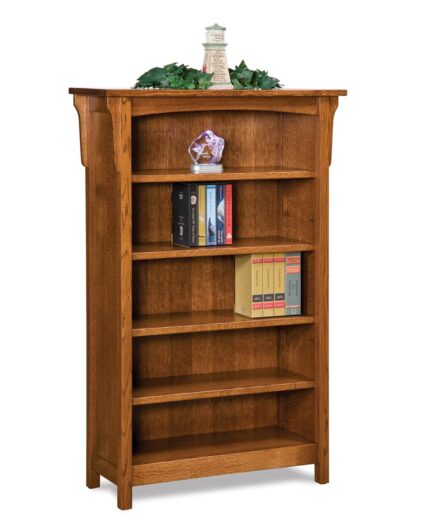 Amish Bridger Mission Open Bookcase [5 Foot High]