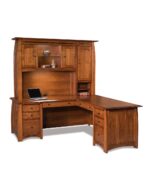 Amish Boulder Creek L-Desk with Hutch