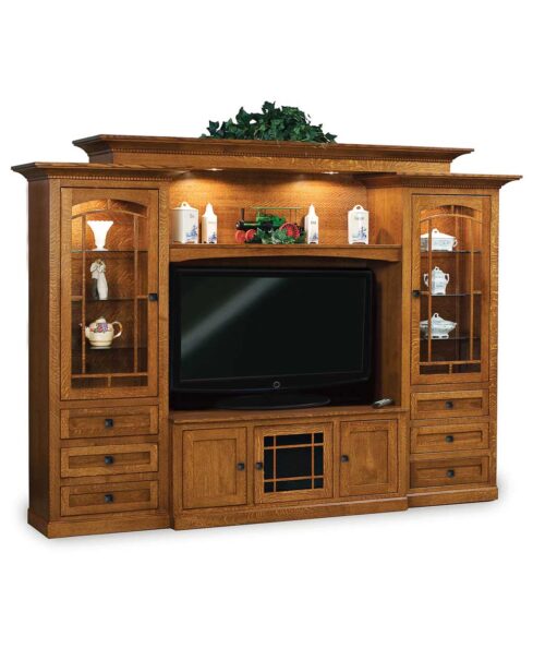 Manhattan Mission 6-Piece Wall Unit with Adjustable Bridge