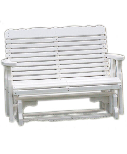 Amish Poly 4' Plainback Glider [Shown in White]