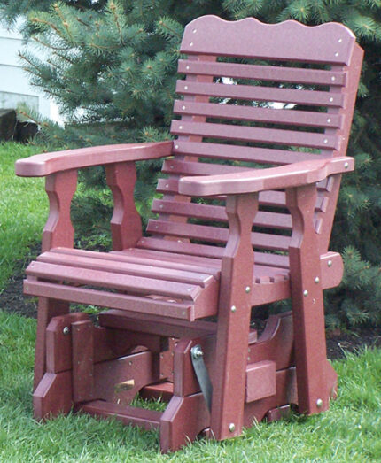 Amish Poly 22" Plainback Glider [Shown in Cherry]