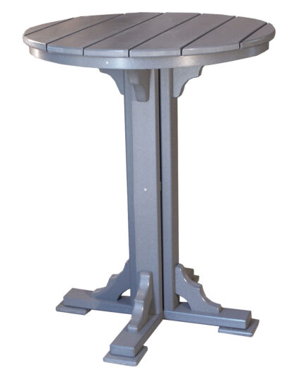 Amish Poly 34" Round Bar Table [Shown in Dark Grey]