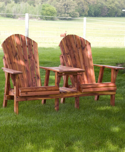 Amish made Cedar Adirondack Chair & Table Combo