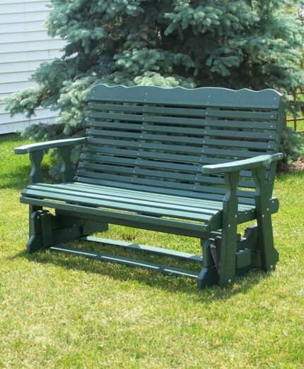 Amish made Poly 5' Plainback Glider