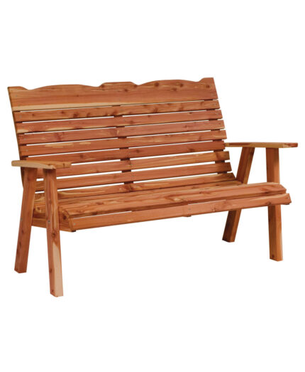 Amish Outdoor Straightback Loveseat Bench
