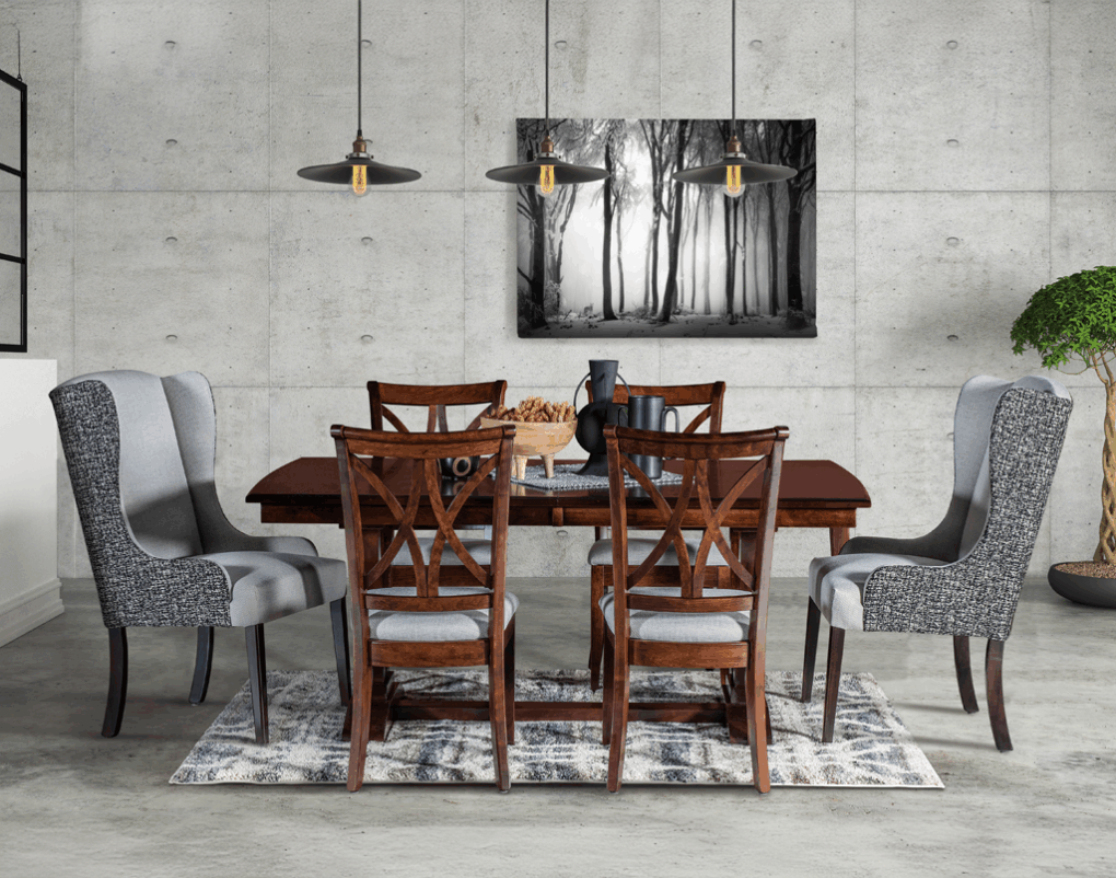 Amish Callahan and Bradshaw Chairs with the Brooklyn Table