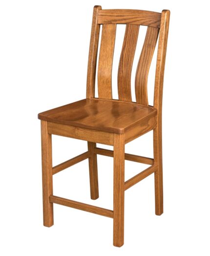 Amish Vancouver 24" High Stationary Bar Stool