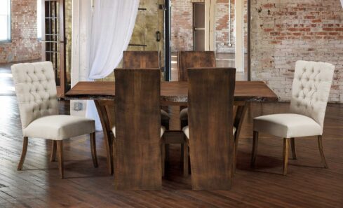 Alana Chairs, Evergreen Chairs, and Delphi Live Edge Table [Room Shot 2]