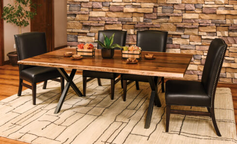 Bow River Amish Dining Chair and Xavier Trestle Table [Set]