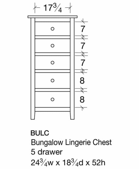 Bungalow Lingerie Chest [BULC Dimensions]