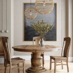 Amish made Burlington Single Pedestal with Ramsey Dining Chair