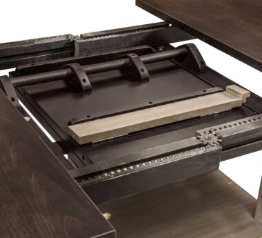 Heidi Amish Cabinet Table Set [Butterfly Leaf Detail]