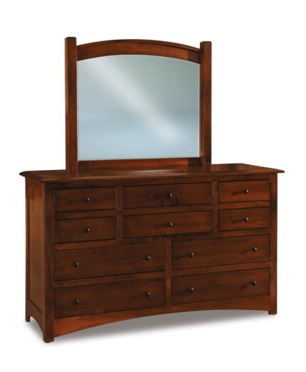 Finland 10 Drawer Dresser with optional mirror (JRFN-030)