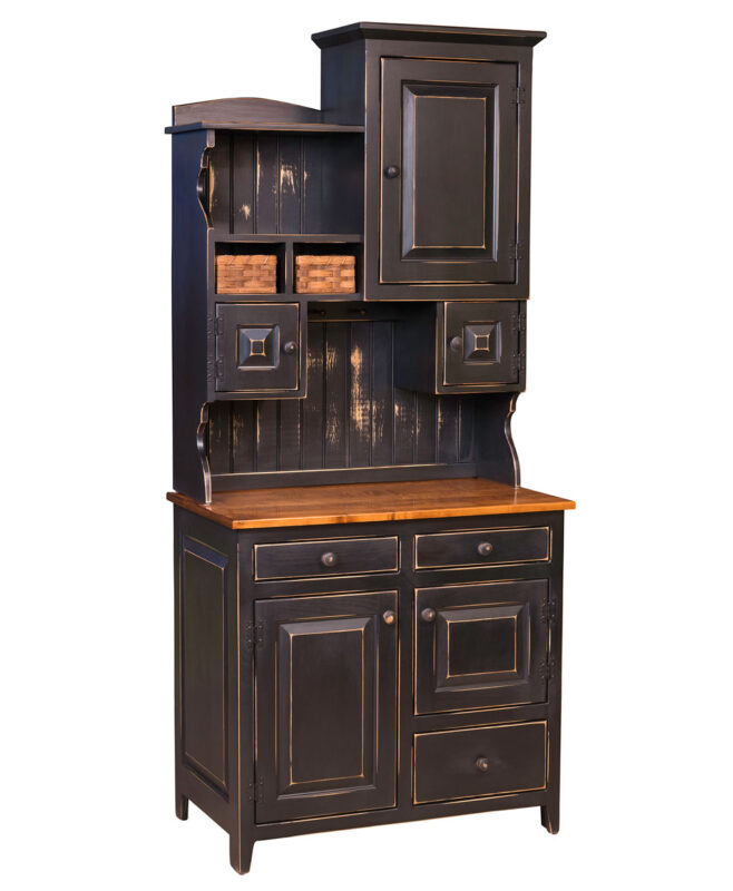 Amish made Little Lizzie with Baskets Hutch [Solid Pine]