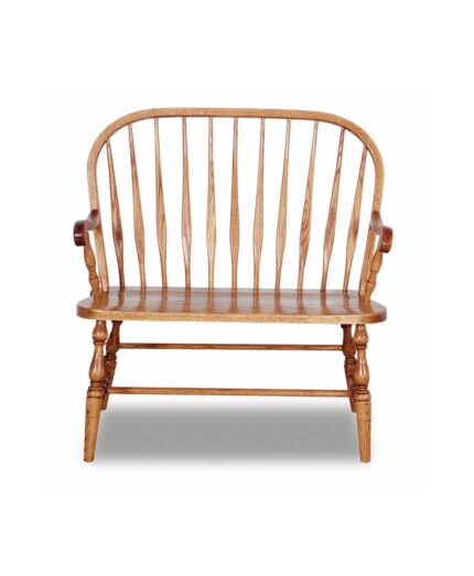 Amish Bent Feather Bow Bench [No Storage]