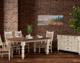 Amish Made Farmhouse Barnwood Dining Set
