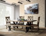 El Dorado Live Edge Trestle Table Set