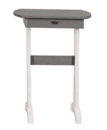 Amish made Hoosier Counter End Table [White and Dove Grey]
