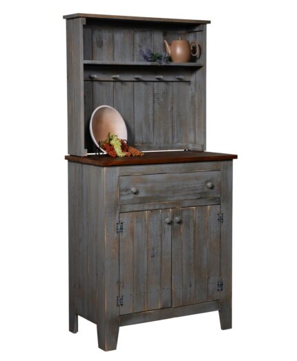 Amish Red Rock Vintage Pine Hutch