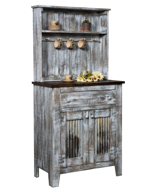 Amish Red Rock Vintage Pine Hutch