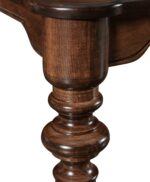 Beautifully etched in grooves and curves are the standout feature of the Amish crafted Cumberland Dining Leg Table