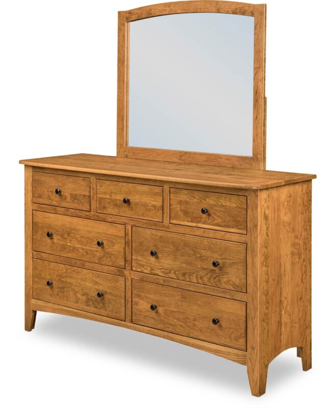 Carlston 7 Drawer Dresser [Sap Cherry with a Medium Walnut finish]