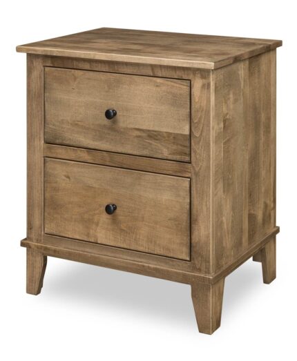 Madison 2 Drawer Nightstand [Brown Maple with a Sandstone finish]